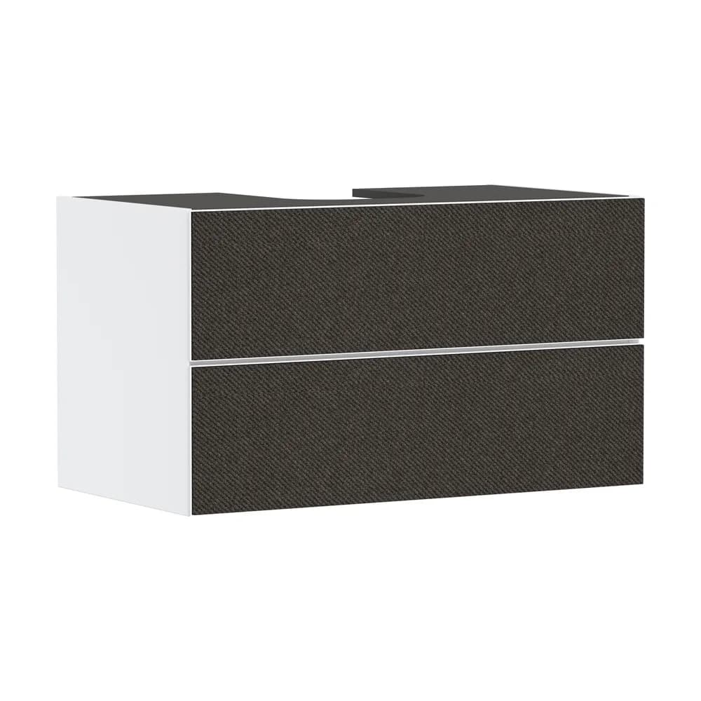 Hansgrohe Xevolos E 98 cm Mat Beyaz Koyu Gri 2 Çekmeceli Lavabo Dolabı - 54190660