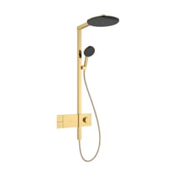 Hansgrohe Raindance Alive S 300 1jet EcoSmart ShowerSelect Comfort Parlak Altın Termostatlı Duş Kolonu - 24583990 görsel 1