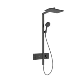 Hansgrohe Raindance Alive Q 210/340 2jet ShowerSelect Comfort Mat Siyah-Krom Termostatlı Duş Kolonu - 24590340 görsel 1