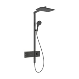 Hansgrohe Raindance Alive Q 210/340 2jet EcoSmart ShowerSelect Comfort Mat Siyah-Krom Termostatlı Duş Kolonu - 24591340 görsel 1