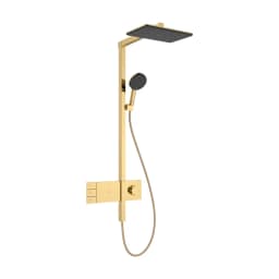 Hansgrohe Raindance Alive Q 210/340 2jet EcoSmart ShowerSelect Comfort Parlak Altın Termostatlı Duş Kolonu - 24591990 görsel 1