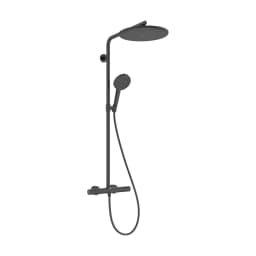 Hansgrohe Raindance Alive S Puro 300 1jet Ecostat Element Mat Siyah-Krom Termostatlı Duş Kolonu - 24592340 görsel 1