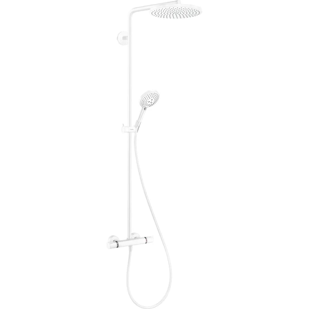 Hansgrohe Raindance S 240 1jet PowderRain EcoSmart+ Mat Beyaz Termostatlı Duş Kolonu - 28825700