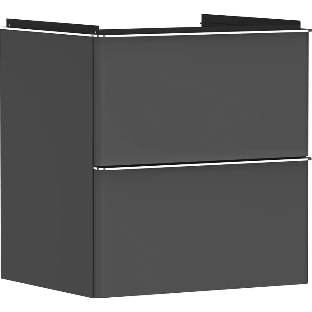 Hansgrohe Xelu Q 58 cm Elmas Mat Gri 2 Çekmeceli Lavabo Dolabı - 54024000