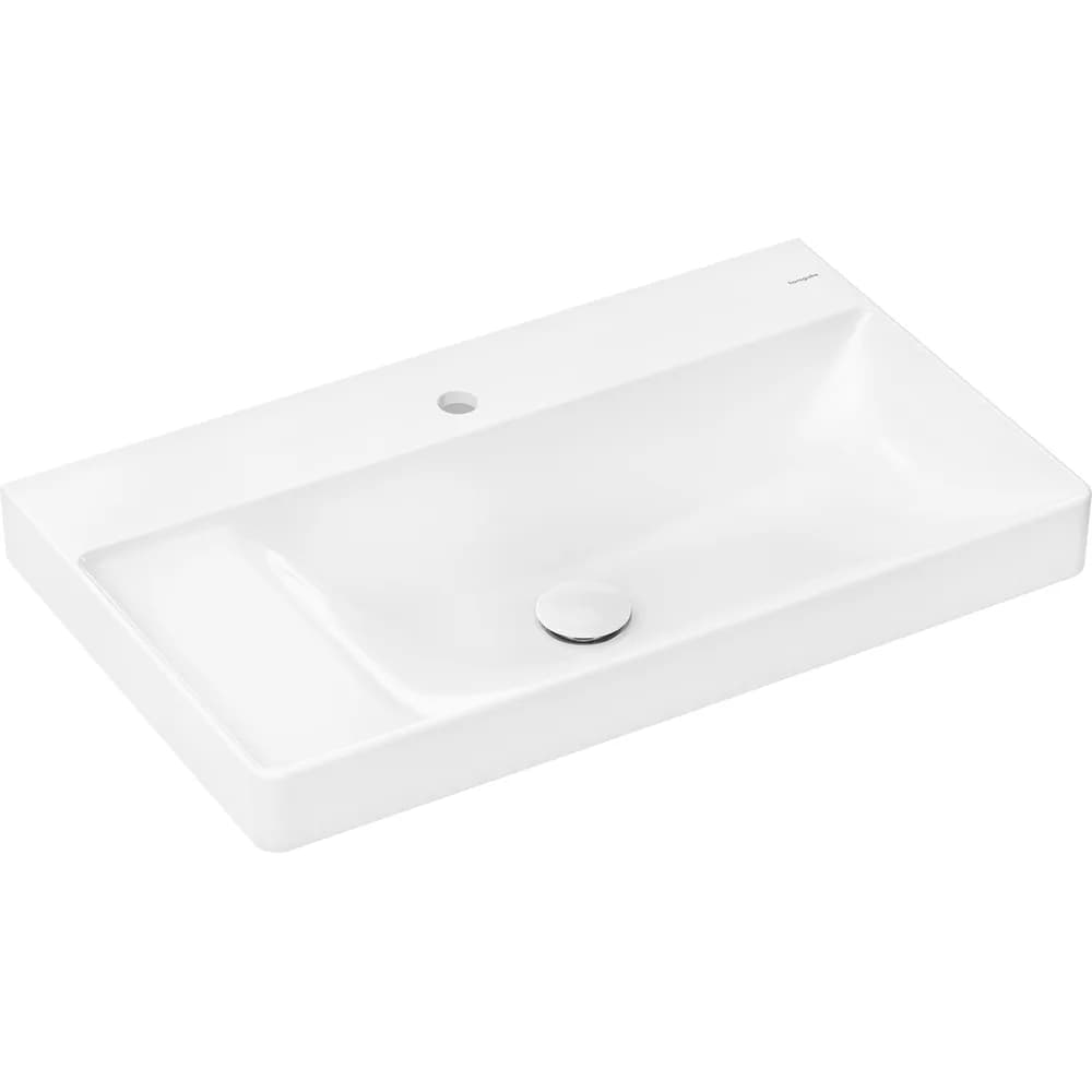 Hansgrohe Xelu Q 80x48 cm SmartClean Sol Raflı Batarya Delikli Lavabo - 61030450