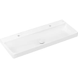 Hansgrohe Xelu Q 120x48 cm SmartClean Çift Delikli Tezgah Üstü Lavabo - 61044450 görsel 1
