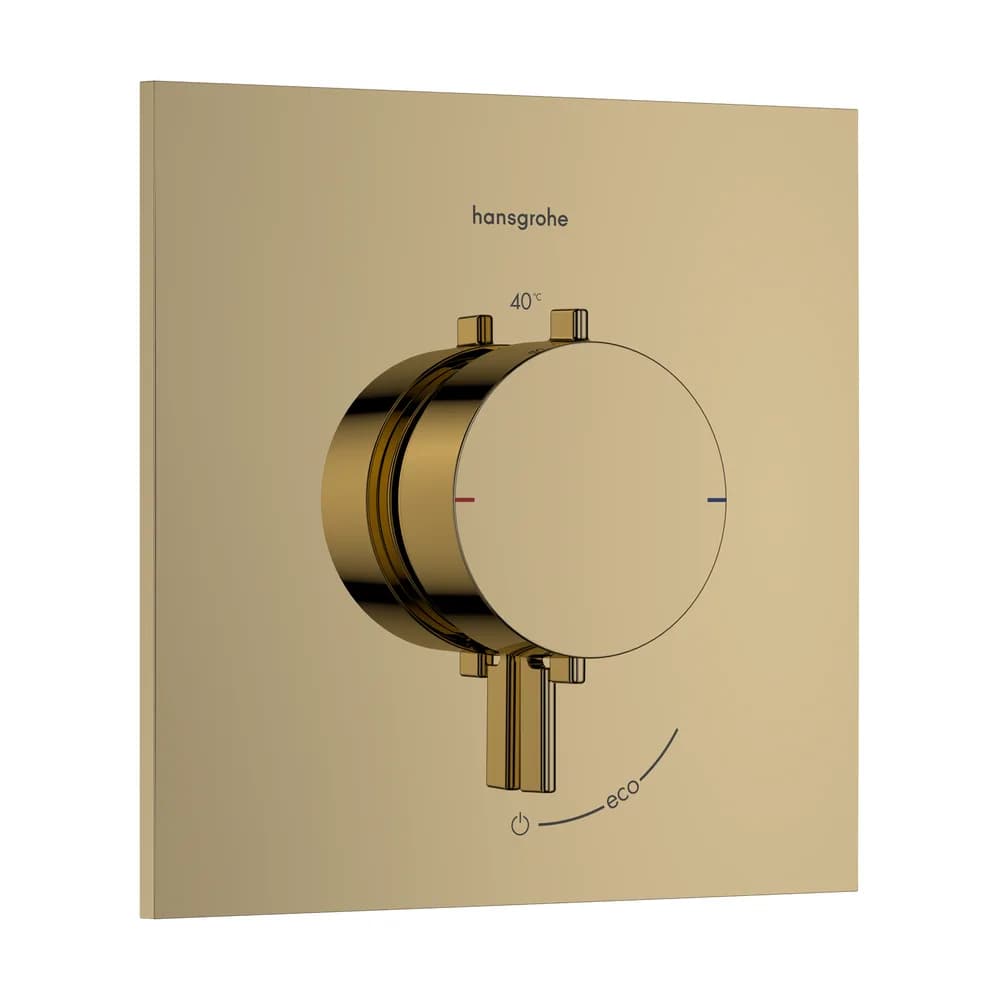 Hansgrohe Ecostat Comfort E Parlak Altın 1 Çıkış İçin Ankastre Termostatik Banyo Bataryası - 33710990