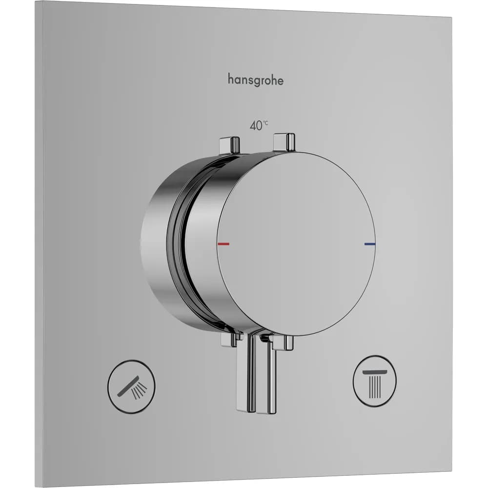 Hansgrohe Ecostat Comfort E 2 Çıkış İçin Ankastre Termostatik Banyo Bataryası - 33711000
