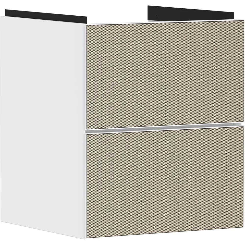 Hansgrohe Xevolos E 48 cm Mat Beyaz Desenli Bronz 2 Çekmeceli El Yıkama Lavabo Dolabı - 54172390