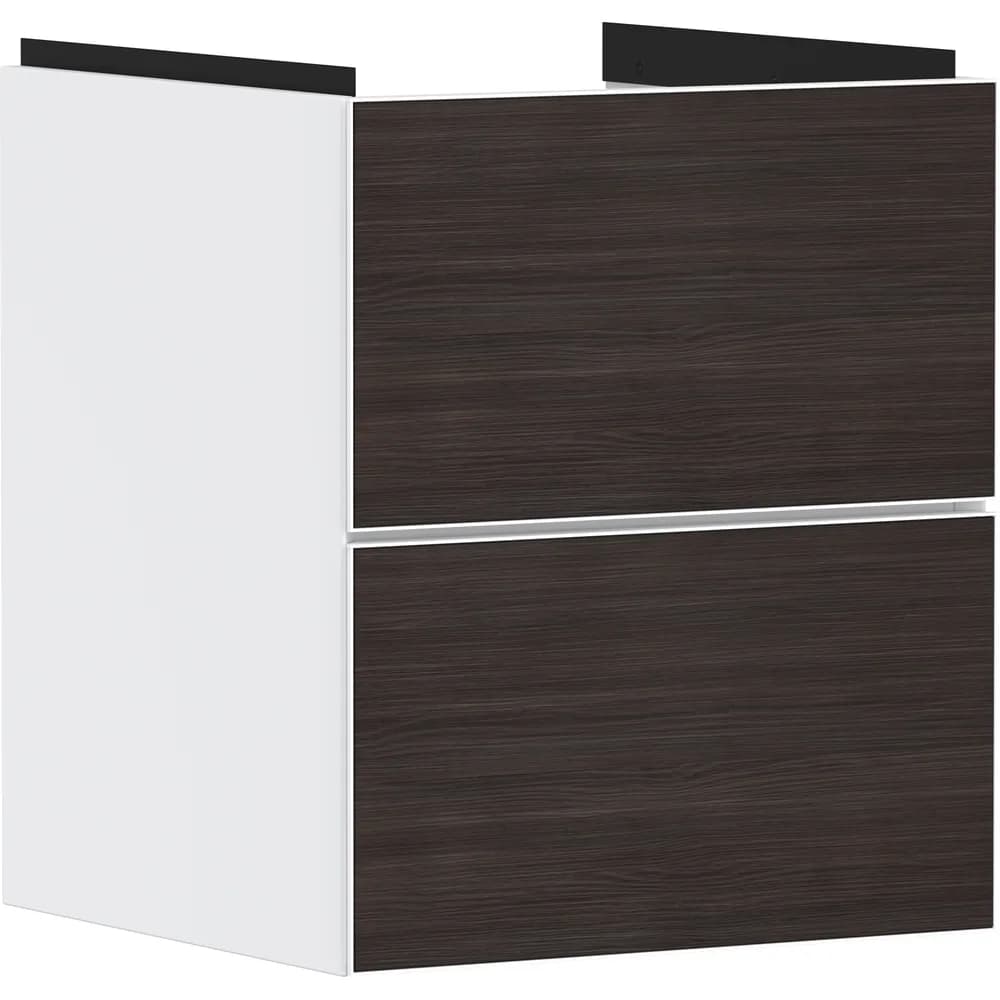 Hansgrohe Xevolos E 48 cm Mat Beyaz Koyu Meşe 2 Çekmeceli El Yıkama Lavabo Dolabı - 54172730