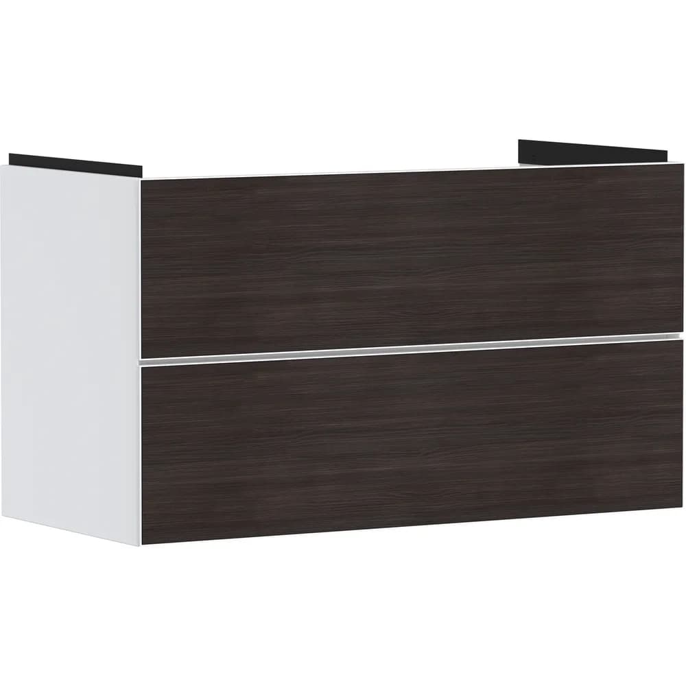 Hansgrohe Xevolos E 98 cm Mat Beyaz Koyu Meşe 2 Çekmeceli Lavabo Dolabı - 54181730