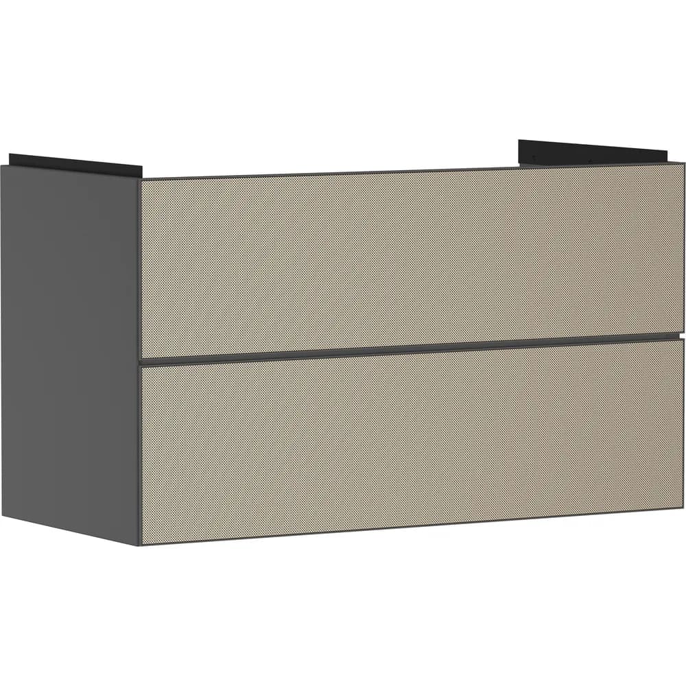 Hansgrohe Xevolos E 98 cm Arduvaz Mat Gri Desenli Bronz 2 Çekmeceli Lavabo Dolabı - 54183390