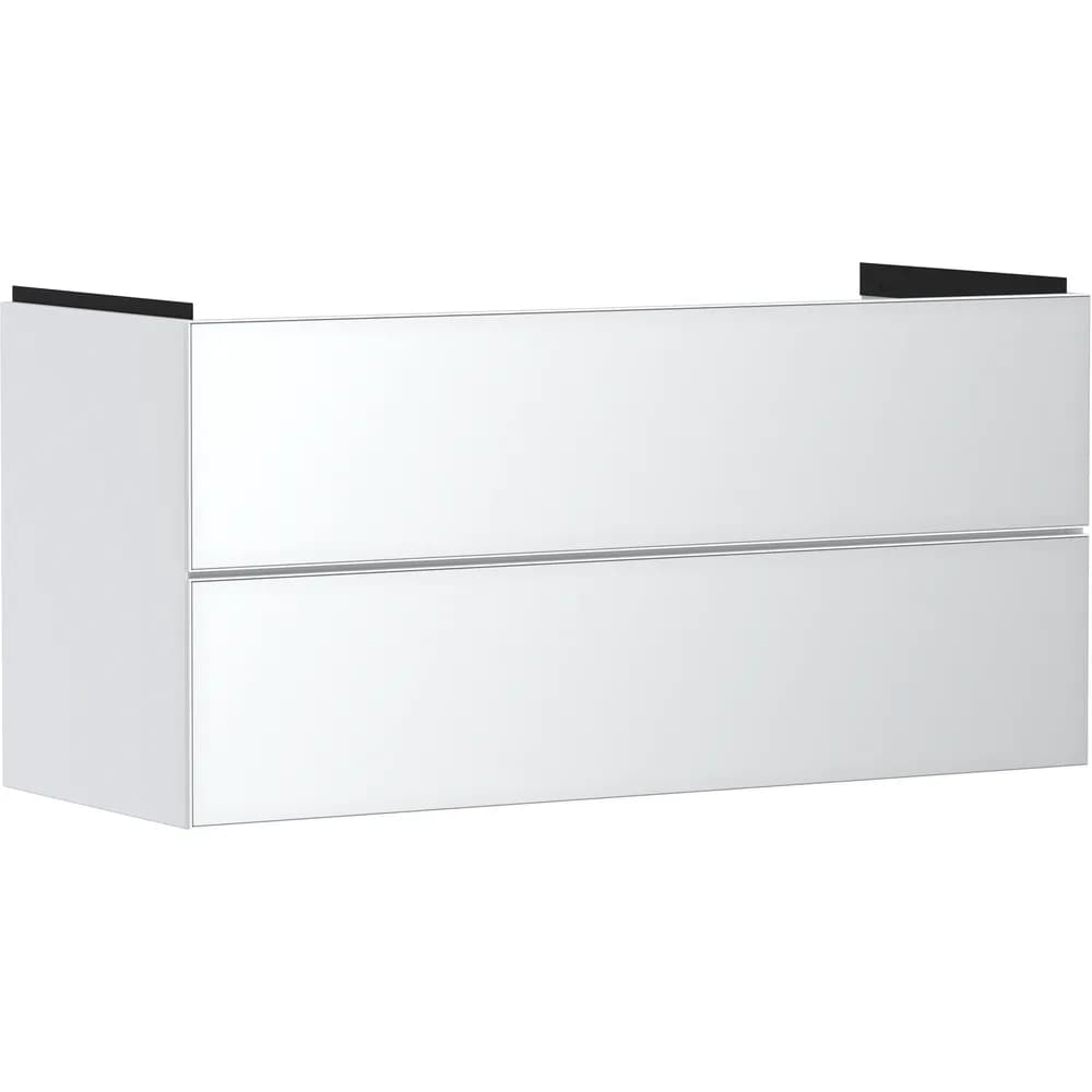 Hansgrohe Xevolos E 118 cm Mat Beyaz Metalik Beyaz 2 Çekmeceli Lavabo Dolabı - 54184320