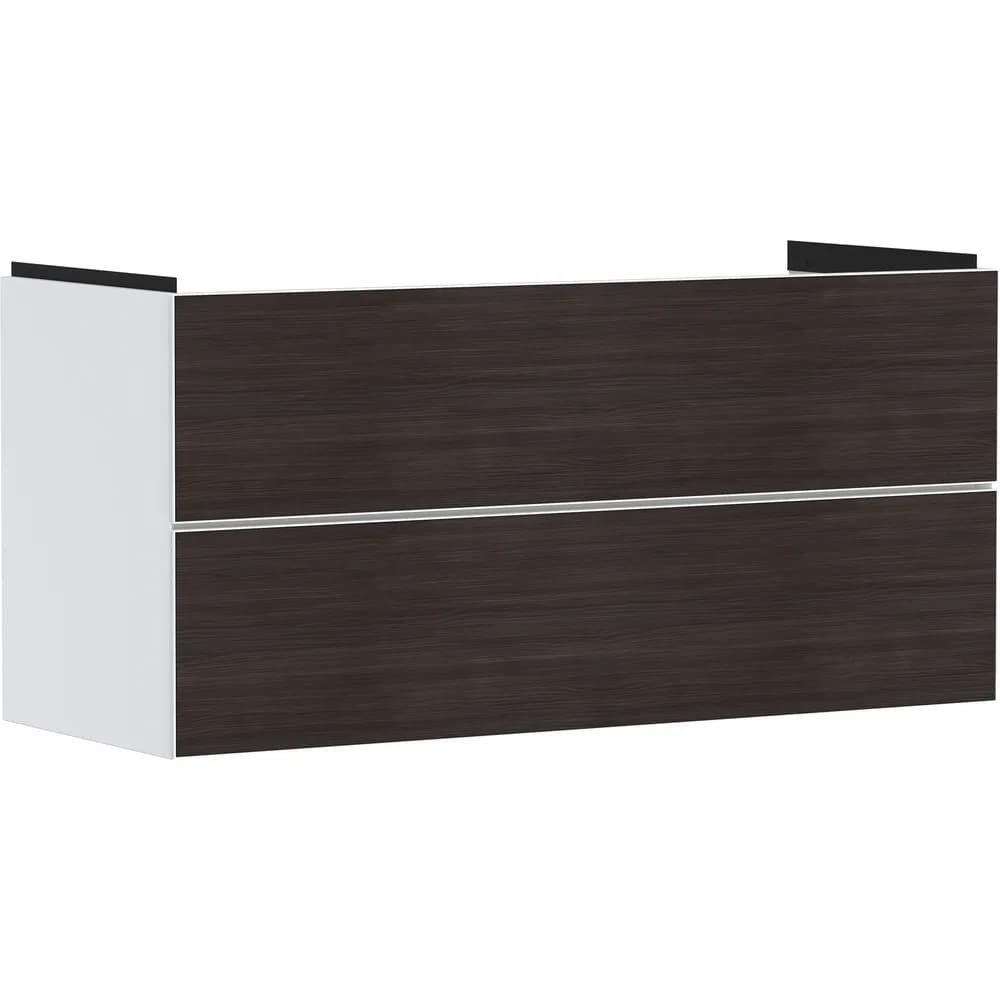 Hansgrohe Xevolos E 118 cm Mat Beyaz Koyu Meşe 2 Çekmeceli Lavabo Dolabı - 54184730