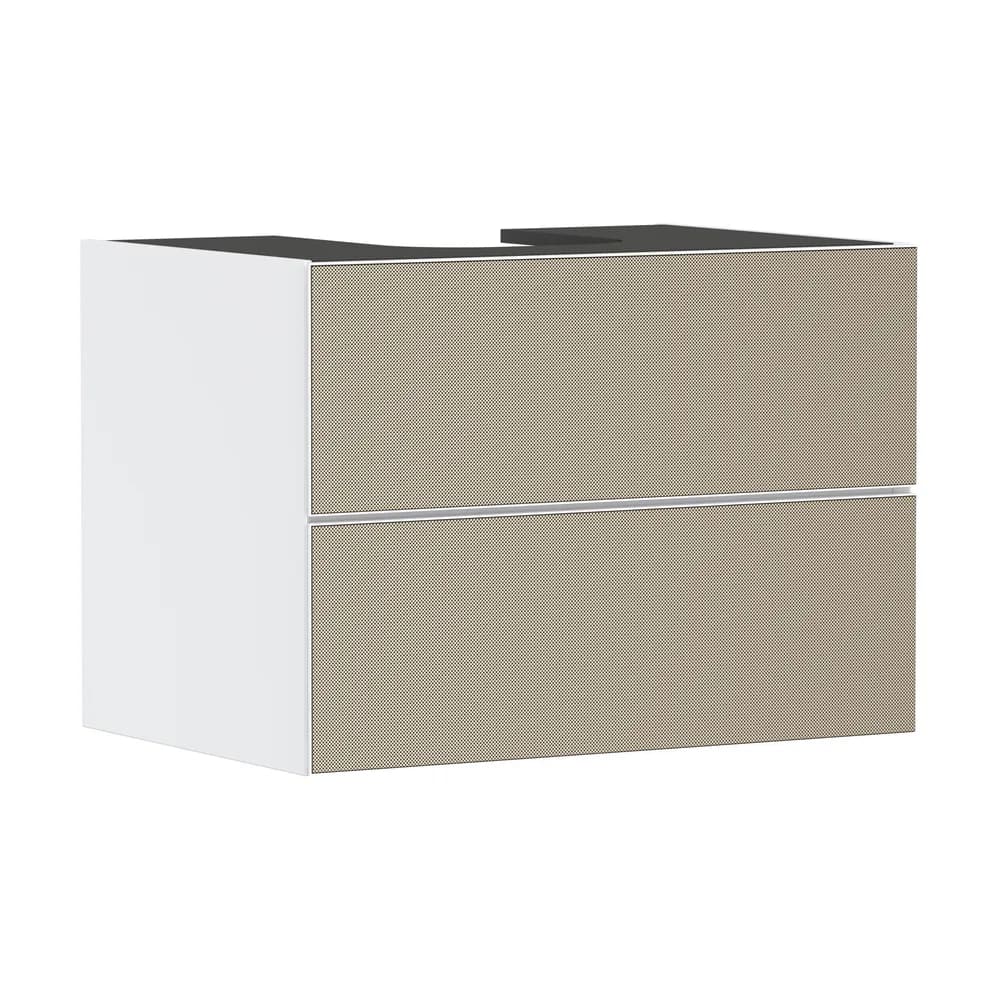 Hansgrohe Xevolos E 78 cm Mat Beyaz Desenli Bronz 2 Çekmeceli Konsol Altı Lavabo Dolabı - 54187390