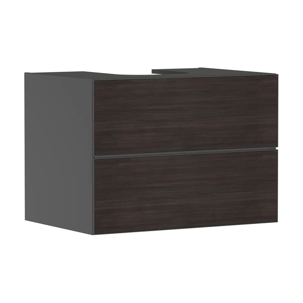 Hansgrohe Xevolos E 78 cm Arduvaz Mat Gri Koyu Meşe 2 Çekmeceli Konsol Altı Lavabo Dolabı - 54189730