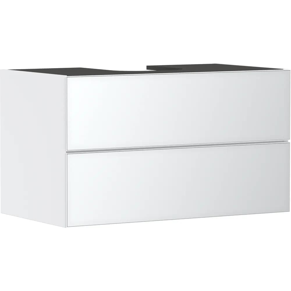 Hansgrohe Xevolos E 98 cm Mat Beyaz Metalik Beyaz 2 Çekmeceli Konsol Altı Lavabo Dolabı - 54190320