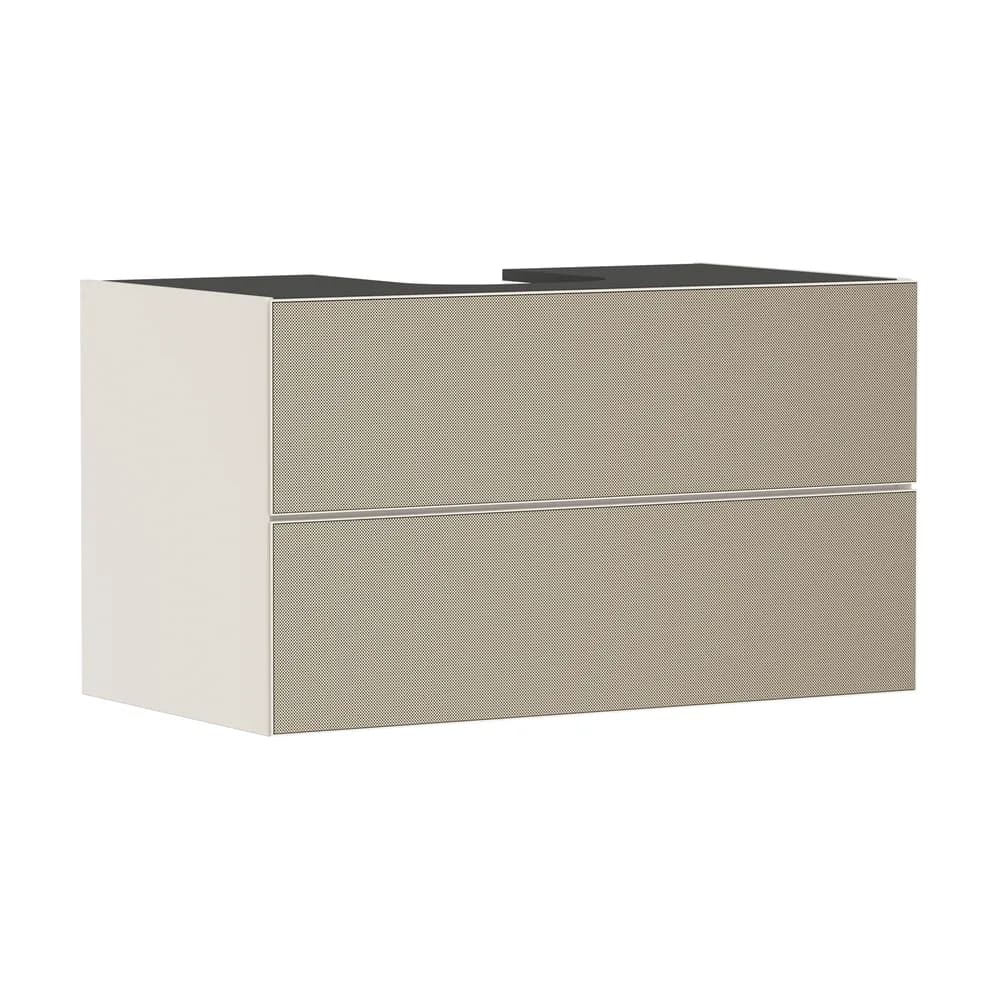 Hansgrohe Xevolos E 98 cm Kum Mat Bej Desenli Bronz 2 Çekmeceli Konsol Altı Lavabo Dolabı - 54191390