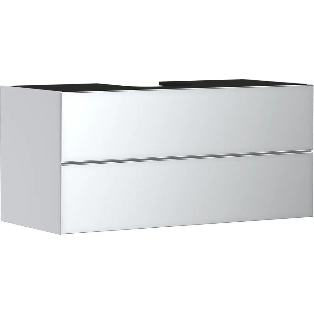 Hansgrohe Xevolos E 118 cm Mat Beyaz Metalik Beyaz 2 Çekmeceli Konsol Altı Lavabo Dolabı - 54193320