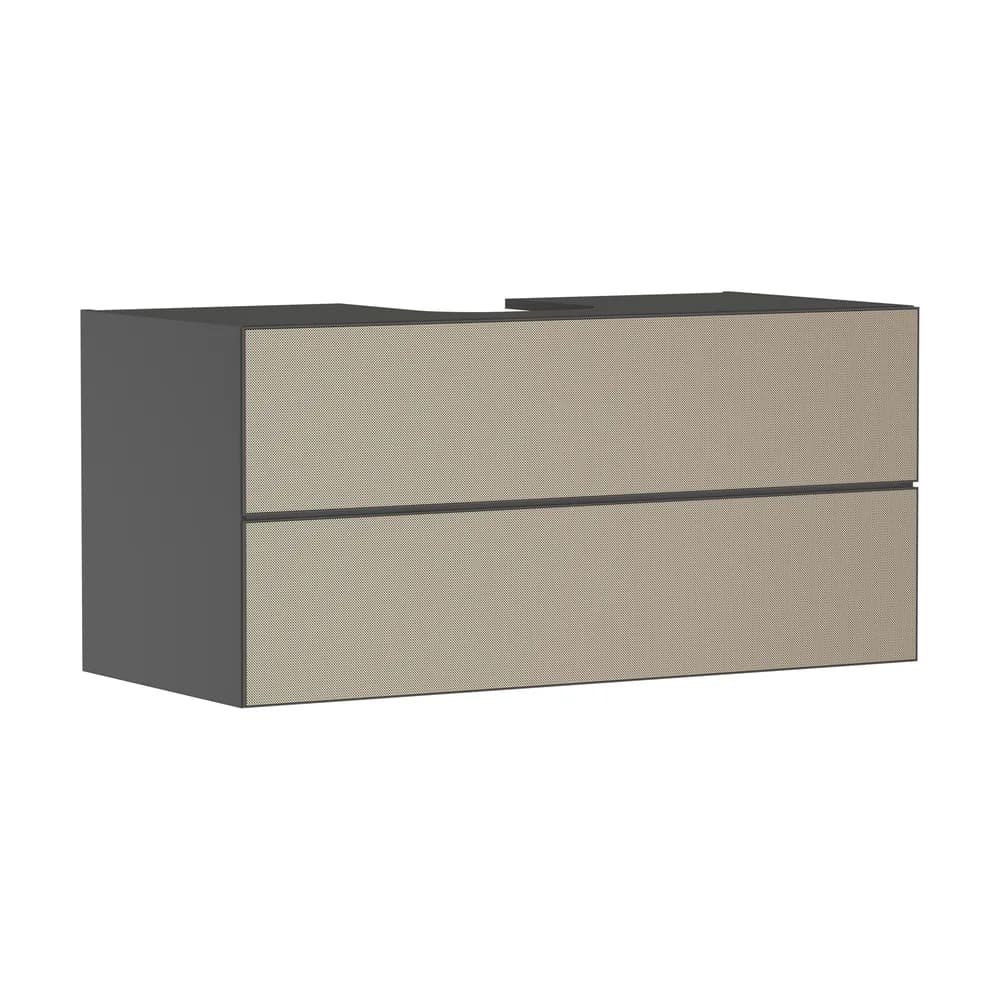 Hansgrohe Xevolos E 118 cm Arduvaz Mat Gri Desenli Bronz 2 Çekmeceli Konsol Altı Lavabo Dolabı - 54195390