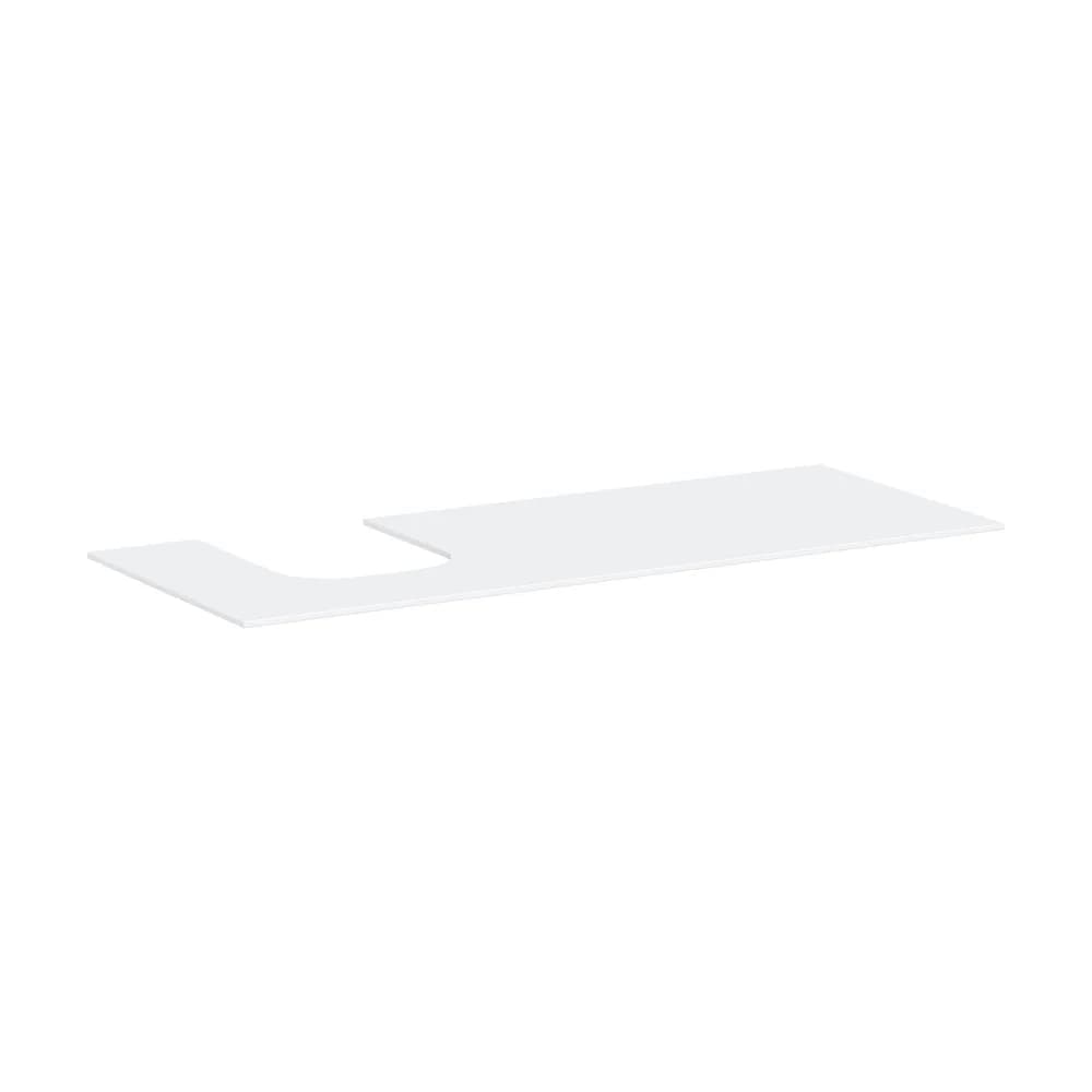 Hansgrohe Xevolos E 137 cm Mat Beyaz Sol Kesitli Tezgah Üstü Lavabo Konsolu - 54205700