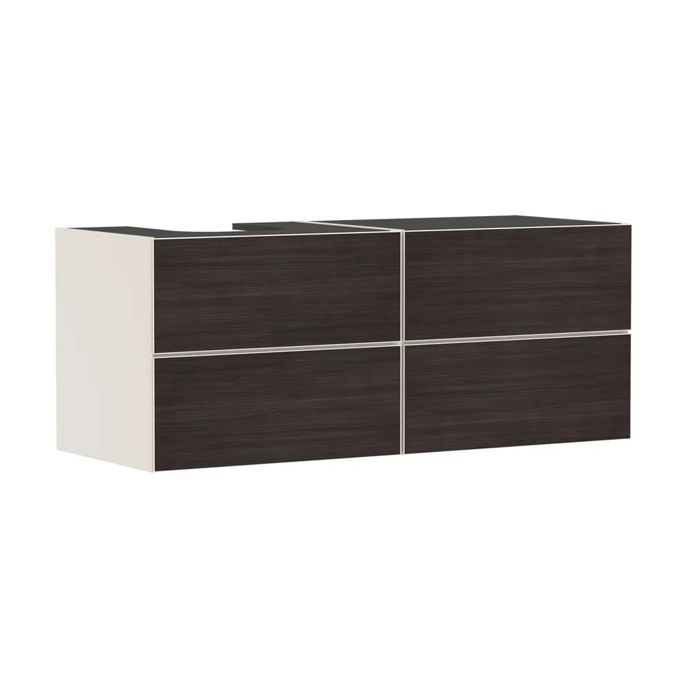 Hansgrohe Xevolos E 137 cm Kum Mat Bej Koyu Meşe 4 Çekmeceli Sol Kesitli Konsol Altı Lavabo Dolabı - 54237730