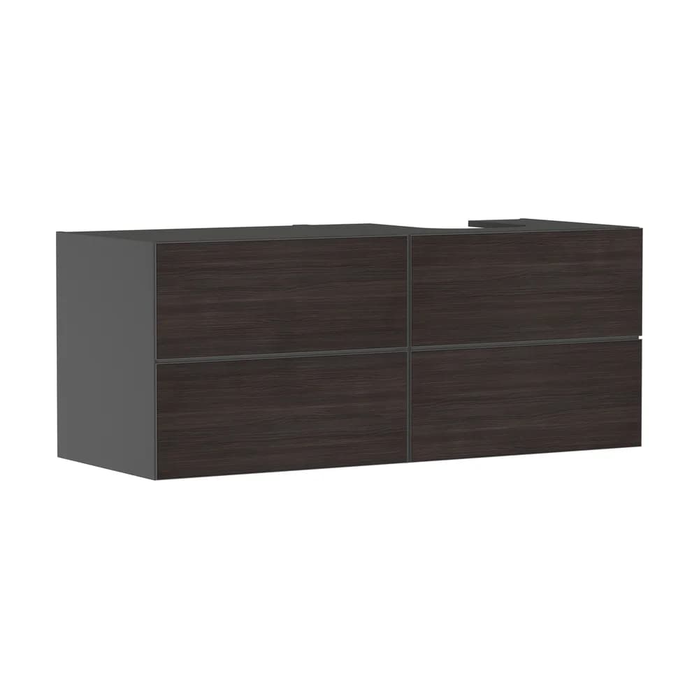 Hansgrohe Xevolos E 137 cm Arduvaz Mat Gri Koyu Meşe 4 Çekmeceli Sağ Kesitli Konsol Altı Lavabo Dolabı - 54241730