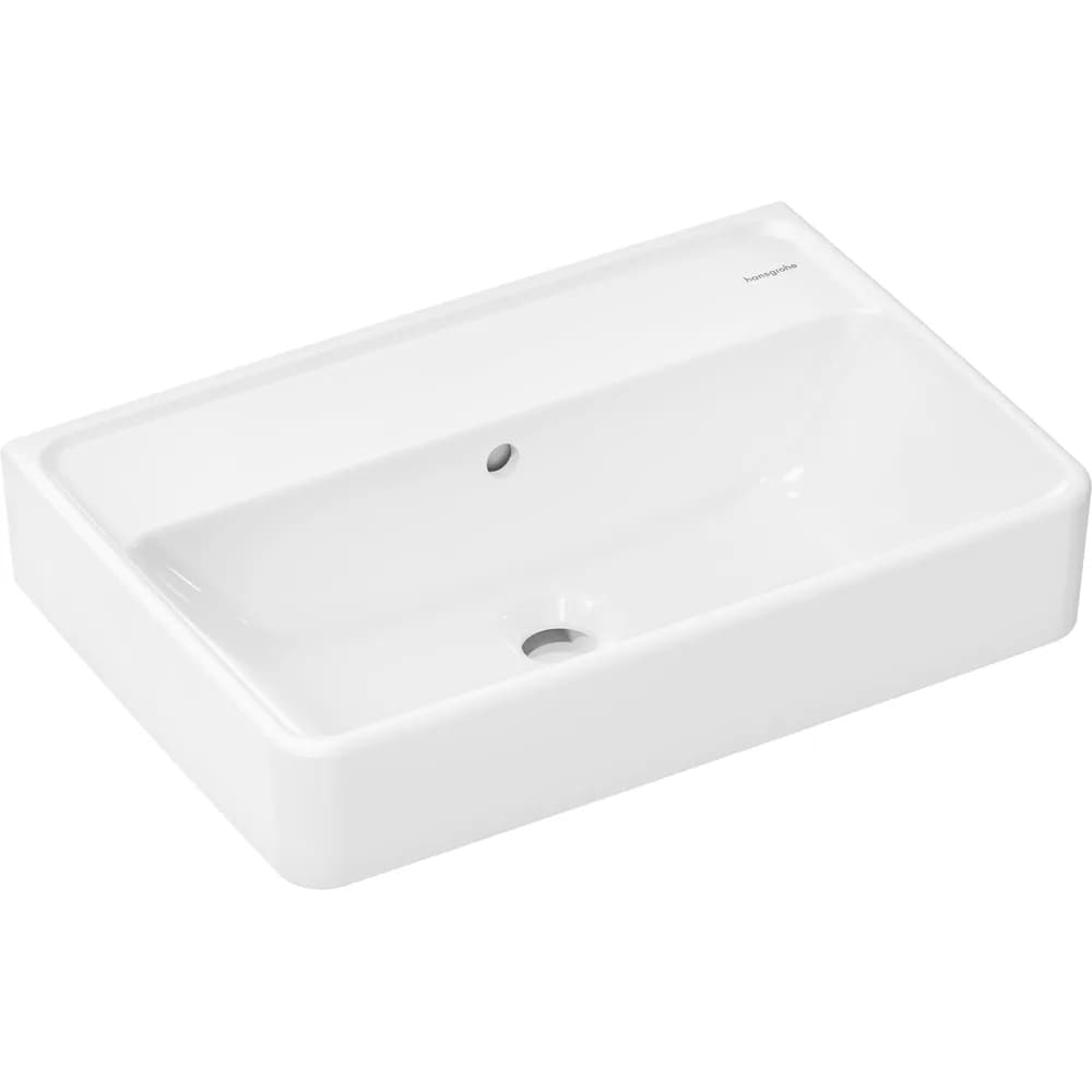 Hansgrohe Xanuia Q 55x37 cm Compact Batarya Deliksiz Taşmalı Lavabo - 60210450