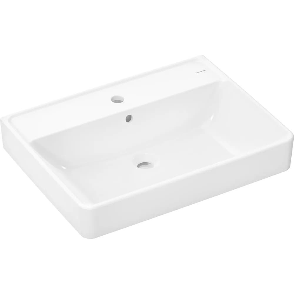Hansgrohe Xanuia Q 65x39 cm Batarya Delikli Taşmalı Tezgah Üstü Lavabo - 60252450