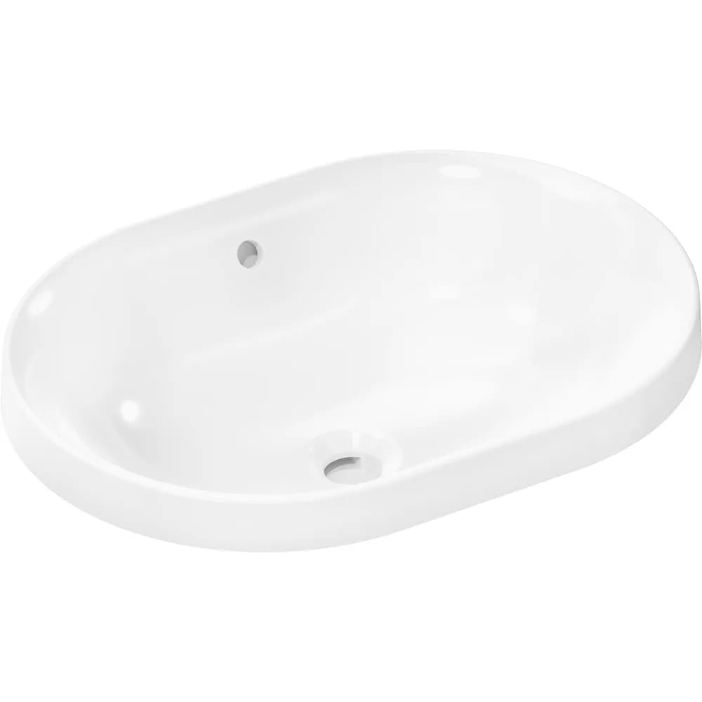 Hansgrohe Xuniva U 55x40 cm SmartClean Batarya Deliksiz Taşmalı Tezgaha Gömme Lavabo - 61062450