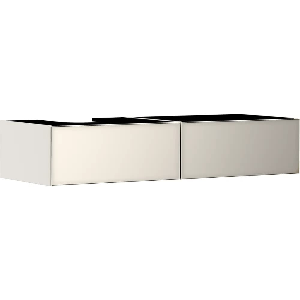 Hansgrohe Xevolos E 137 cm Kum Mat Bej Metalik Kum Bej 2 Çekmeceli Sol Kesitli Konsol Altı Lavabo Dolabı - 54320790