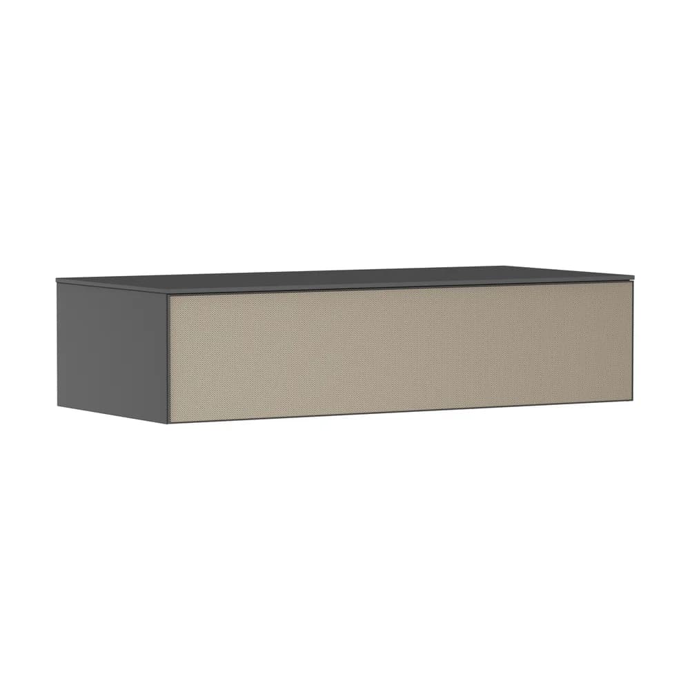 Hansgrohe Xevolos E 118 cm Arduvaz Mat Gri Desenli Bronz Tek Çekmeceli Yan Dolap - 54327390