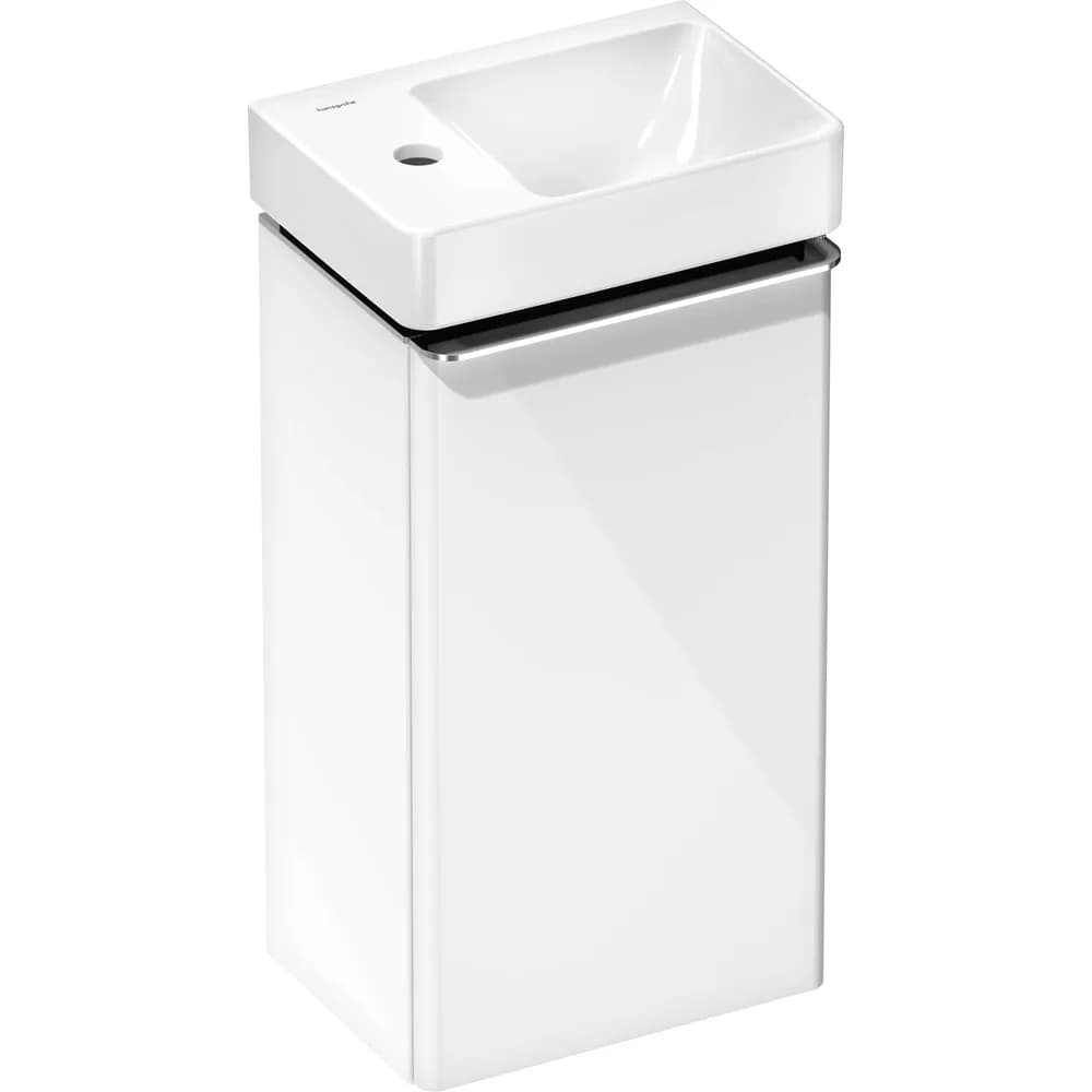 Hansgrohe Xelu Q 34 cm Parlak Beyaz Kapaklı Lavabolu Dolap Seti Sol - 54362000