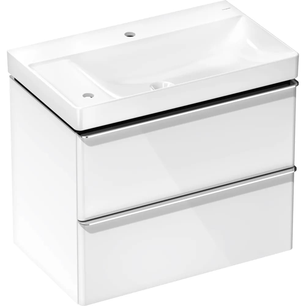 Hansgrohe Xelu Q 78 cm Parlak Beyaz 2 Çekmeceli Lavabolu Dolap Seti Sol - 54377000