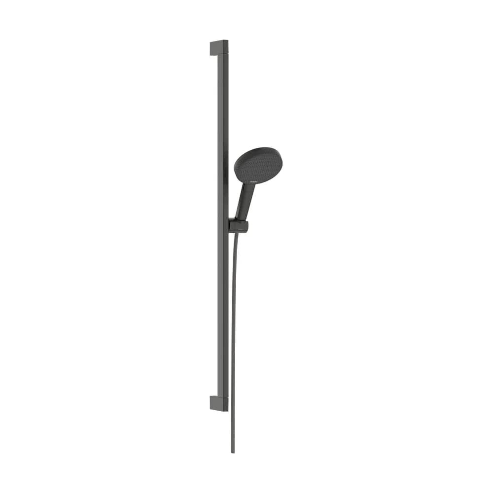 Hansgrohe Raindance Alive Select S 125 3 Fonksiyonlu EcoSmart Unica 90 cm Mat Siyah-Krom Sürgülü El Duş Seti - 24601340
