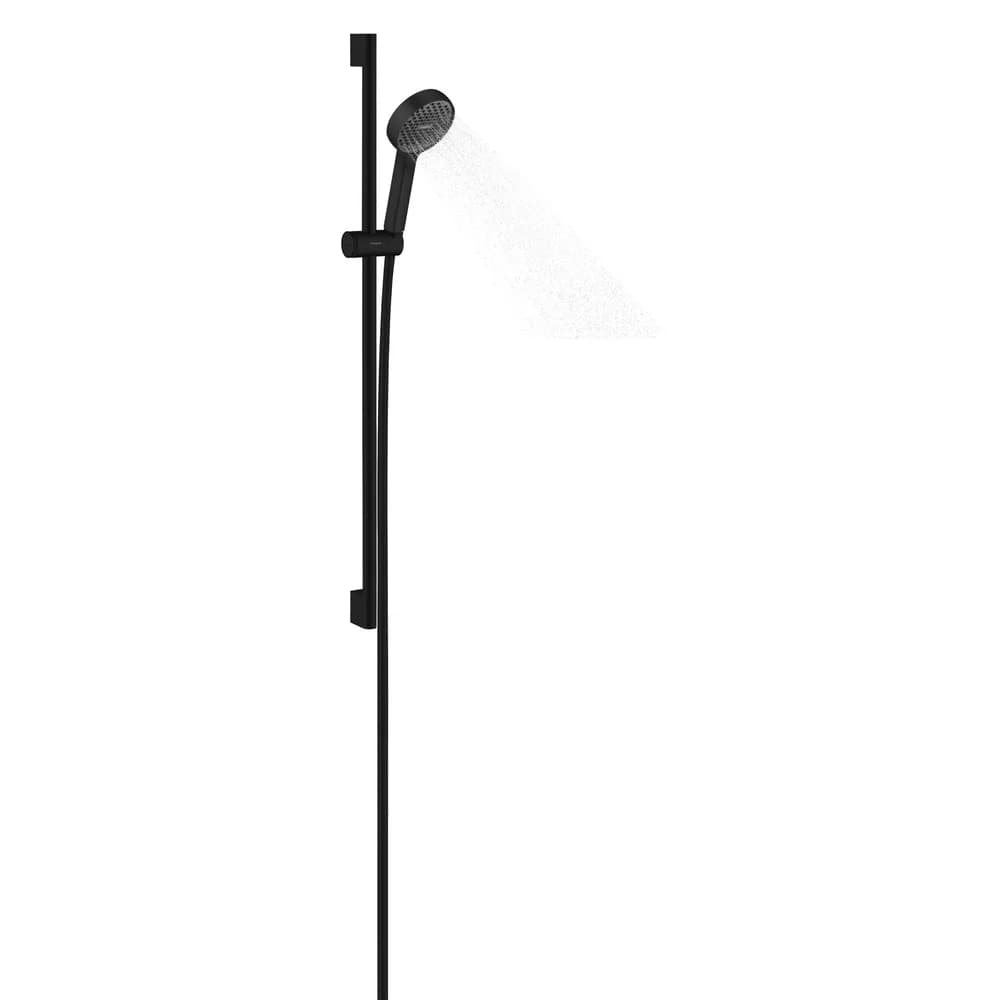 Hansgrohe Activera S 1 Fonksiyonlu EcoSmart Unica 90 cm Mat Siyah Sürgülü El Duş Seti - 28042670