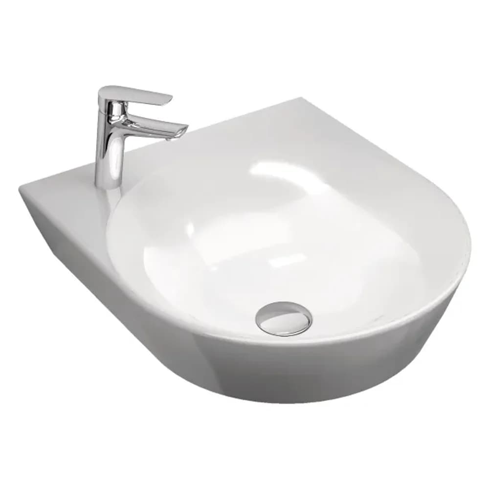 Kale Stil Pro 45x50 Cm Sol Armatür Delikli Tezgah Üstü Lavabo - 310200200036
