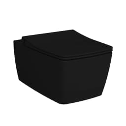 Vitra Metropole Rim-ex 56 cm Mat Siyah Asma Klozet görsel 1