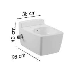 Vitra Metropole Rim-ex 56 cm Fresh Beyaz Asma Klozet görsel 1
