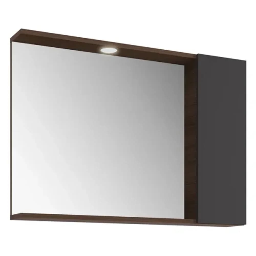 Kale Trevi 100 Cm Antrasit-Ceviz Yarım Dolaplı Ayna - 310300103277