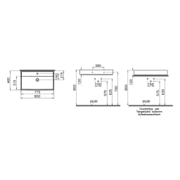 VitrA Archiplan 80x46 Cm Tezgah Üstü Lavabo - 7415B403-0631 görsel 2
