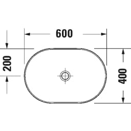 Duravit D-Neo 60x40 Cm Beyaz Çanak Lavabo görsel 2