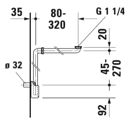 Duravit Beyaz Mat Az Yer Kaplayan Sifon görsel 2