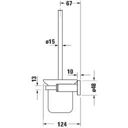 Duravit D-Code Klozet Fırçası 0099271000 görsel 2
