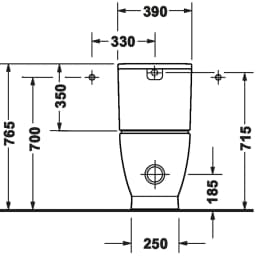Duravit D-Code Kanalsız 37x60 Cm Beyaz Parlak Klozet Takımı görsel 3