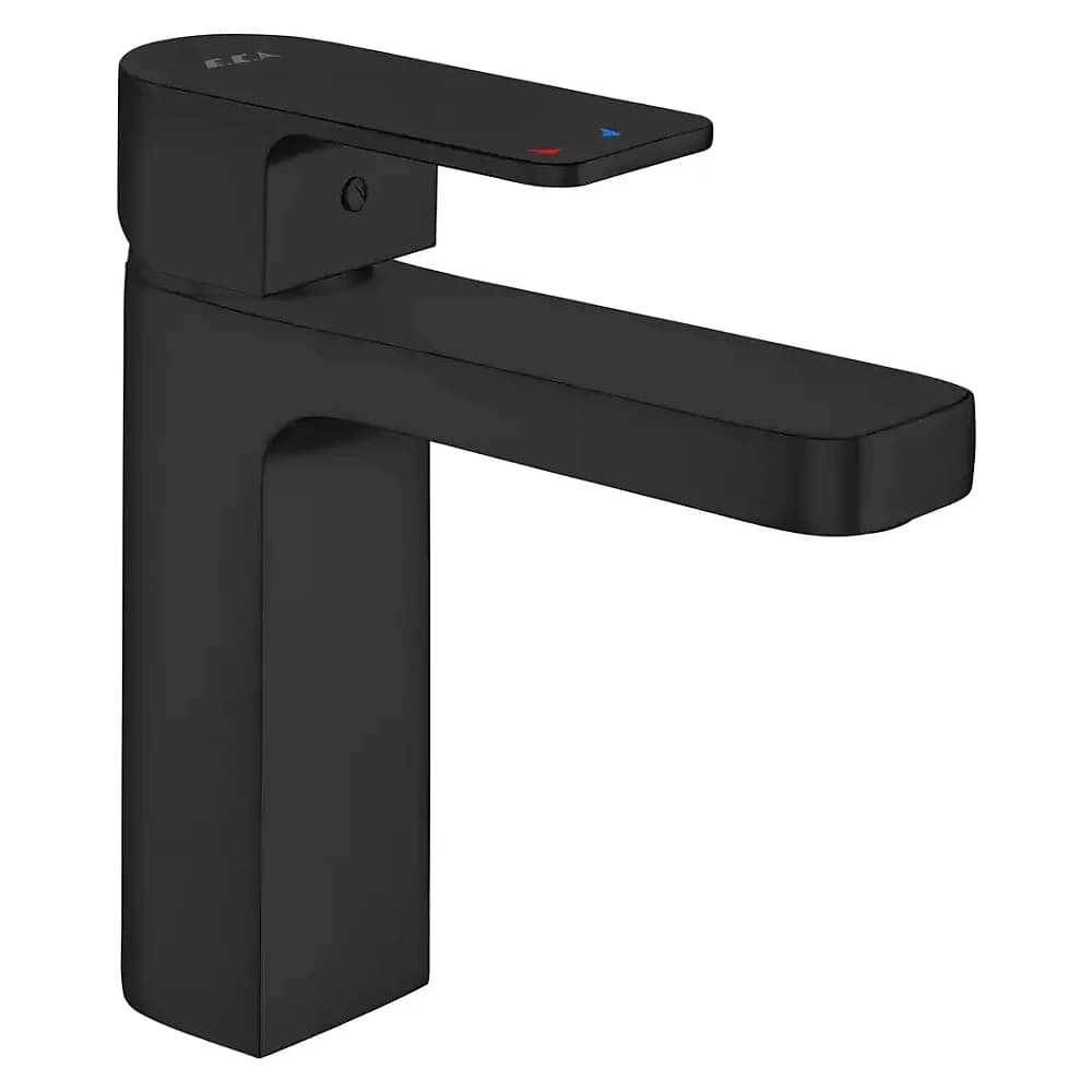 Eca Dream Köşeli Kollu Mat Siyah Ecotechnology Lavabo Bataryası - 102188153C1