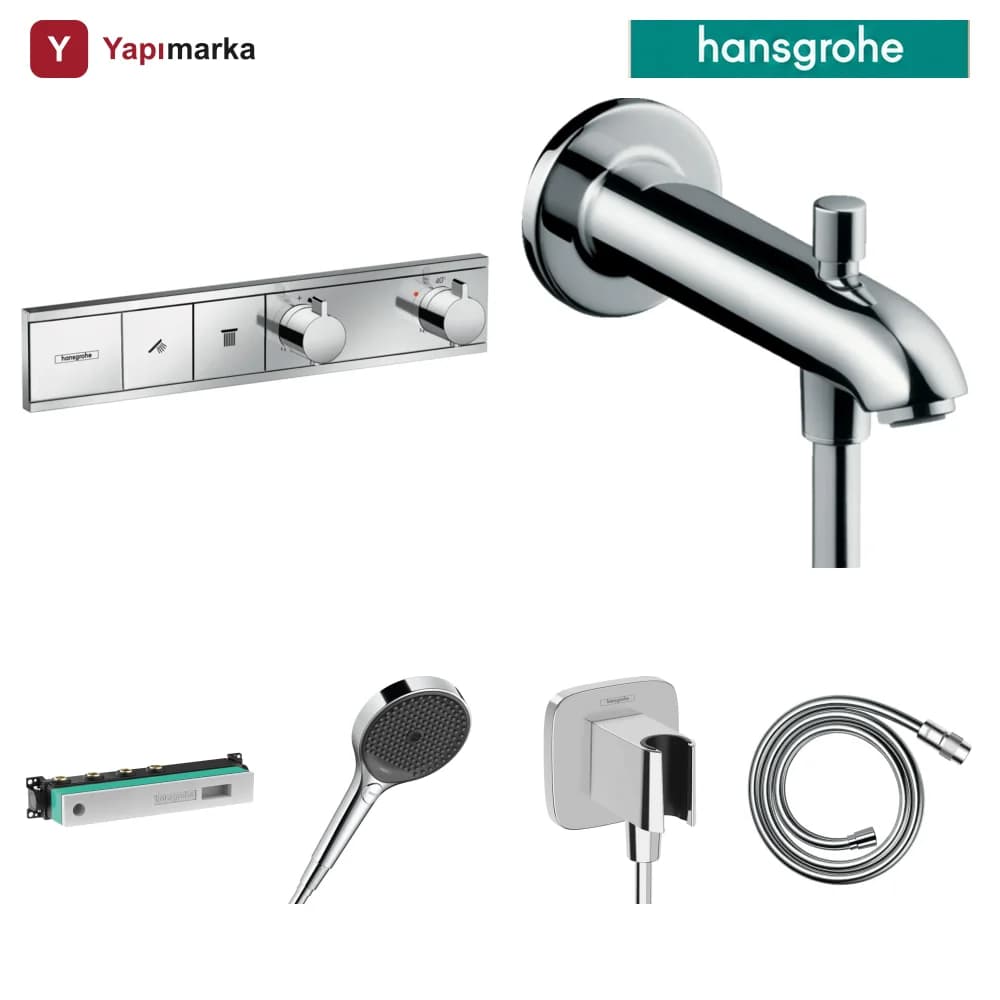 Hansgrohe RainSelect Ankastre Küvet Seti - Talis E Küvet Gagası 22,8 cm