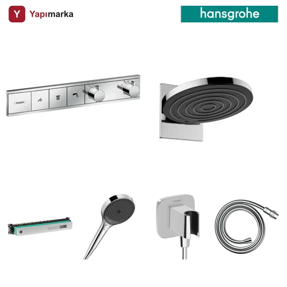Hansgrohe RainSelect 3 Çıkış Ankastre Duş Seti - Pulsify S 260 2jet