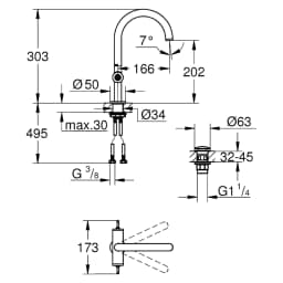 Grohe Atrio Private Collection Altın Stick L Lavabo Bataryası görsel 2