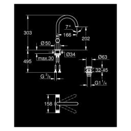 Grohe Atrio Private Collection Knob L Lavabo Bataryası Bronz 1/2" görsel 2